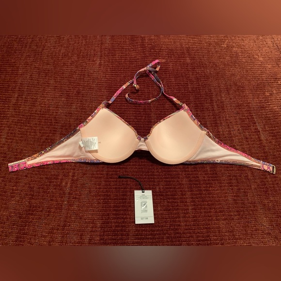 NWOT Pink & Gold Bikini Top (Underwire) - Picture 10 of 12